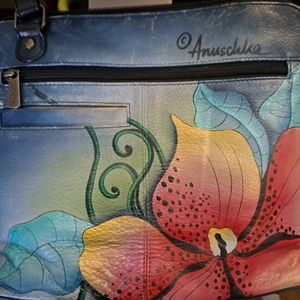 Anna by Anuschka Women's Genuine Leather Medium Crossbody